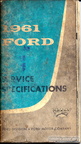 1961 Ford Truck Specifications booklet