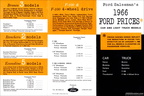 1966 Ford Car & Light Truck Salesman's Prices brochure