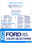 1973 Ford Light Truck Color Selections pamphlet
