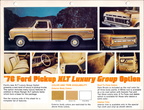 1976 Ford Trucks Luxury Package data sheet