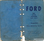 1962 Ford Car/Light Truck price guide booklet