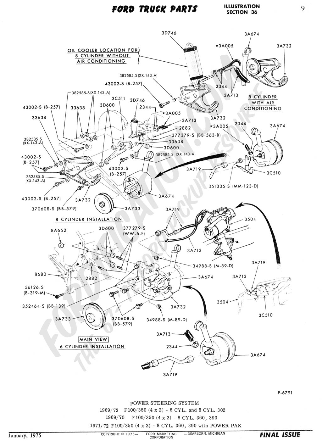 Ford Truck Technical Drawings and Schematics - Section C - Steering